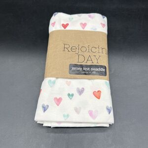 Rejoicing Day Baby Infant Blanket Swaddle Jersey Knit Nursing 36"X36" Hearts